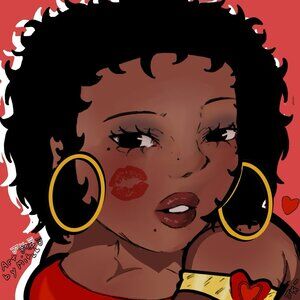 Akira's Original Art Print "Women in Big Hoops"